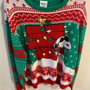 Peanuts Green‎ Knit Sweater Sixe 2xl